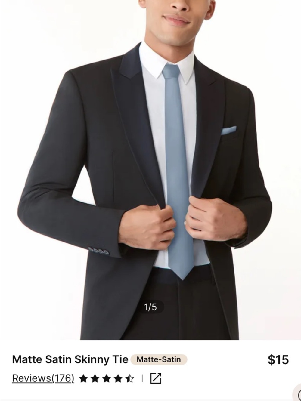 Azazie Matte Satin Skinny Tie